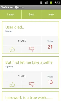 Status and Quotes android App screenshot 7